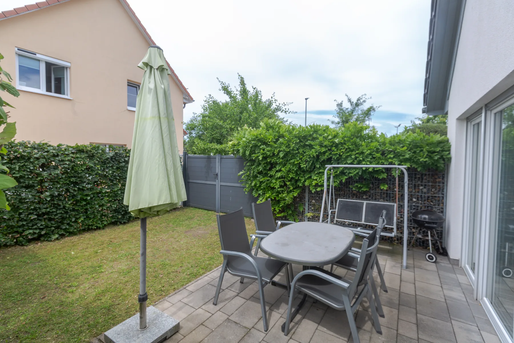 Terrasse der Ferienwohnung in Stralsund